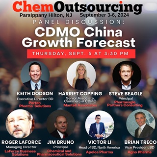 CDMO China Growth Forecast panel, Thursday, September 5th